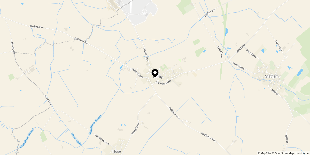 Approximate location of Burden Lane, Harby, Melton Mowbray, LE14 4BB